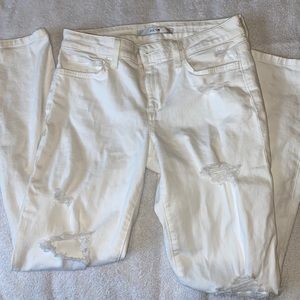Joe’s white ankle jeans